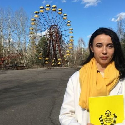 Засновниця проєкту Чорнобильська школа гідів Олена Фоміна.jpg