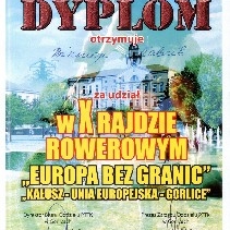 Диплом за супровід велопробігу Калуш - Горліца